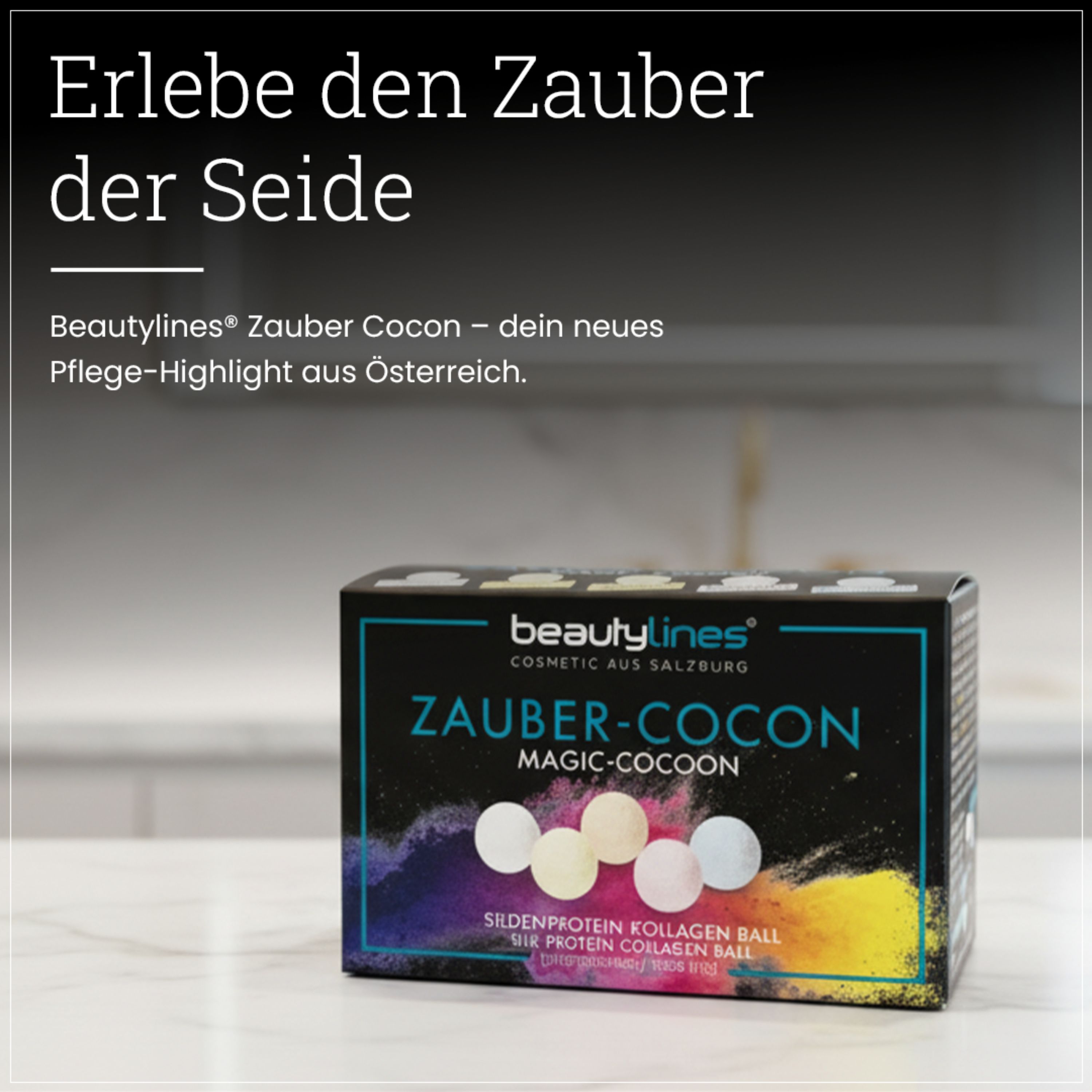 beautylines Zauber Cocon gefriergetrockneter Seidenprotein Kollagen Ball