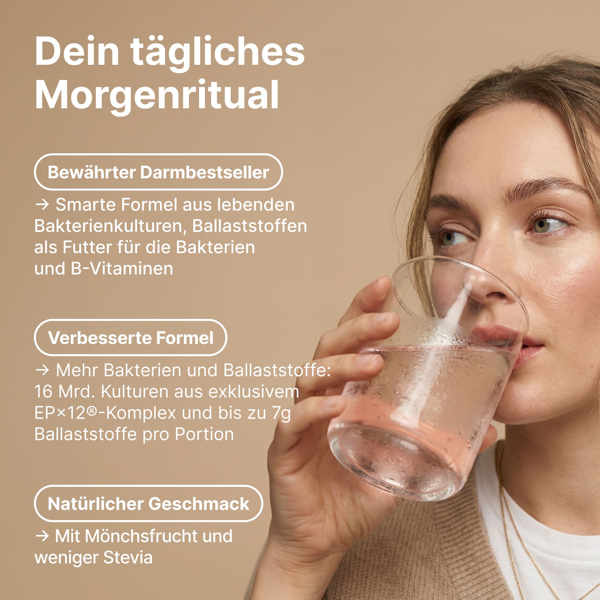 BRAINEFFECT Daily Gut Pulver Zitrone