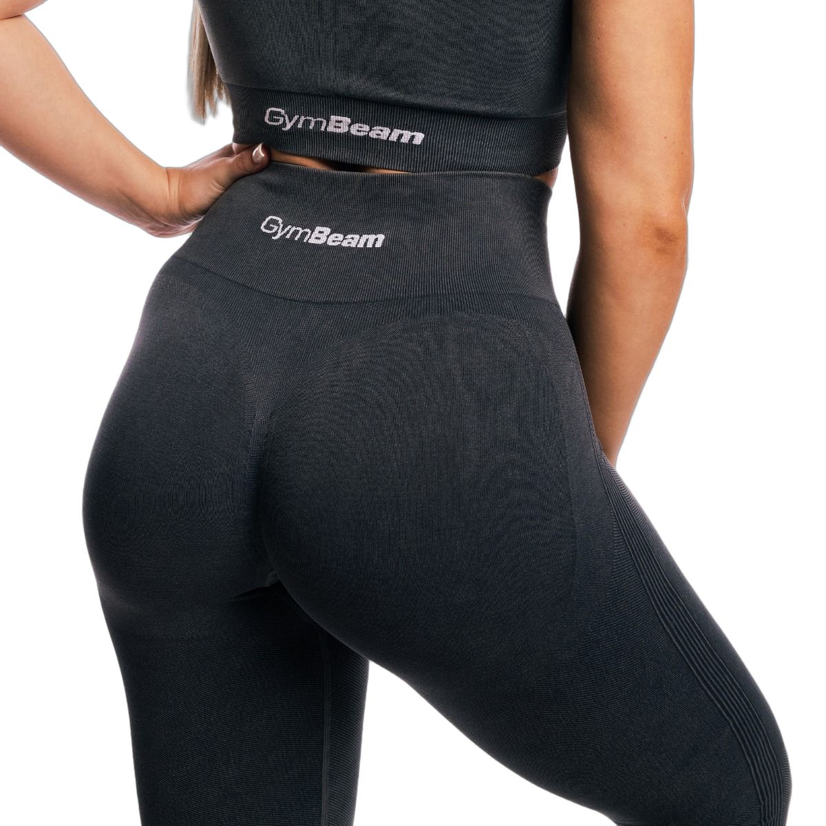 GymBeam Leggings für Frauen nahtlos mit hoher Taille LIFT Coal