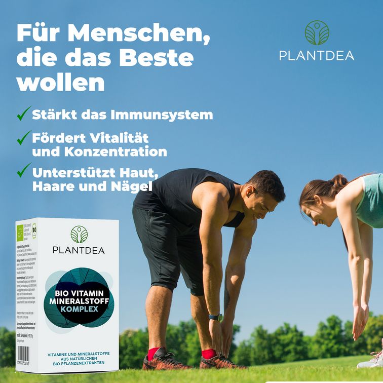 PlantDEA Bio Multivitamin Mineralstoff Komplex