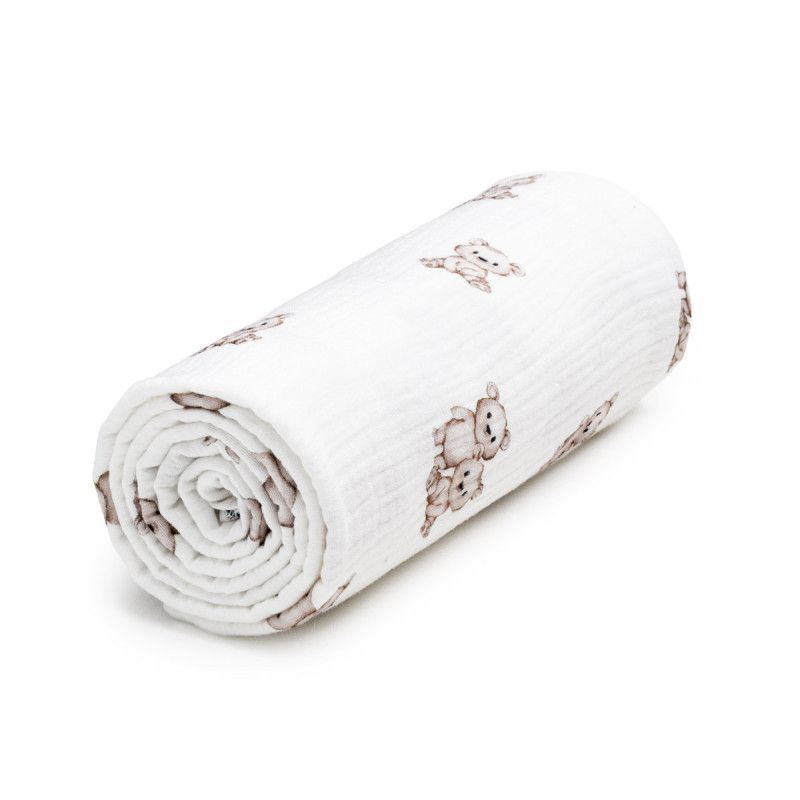 T-TOMI Musselinbadetuch Teddy