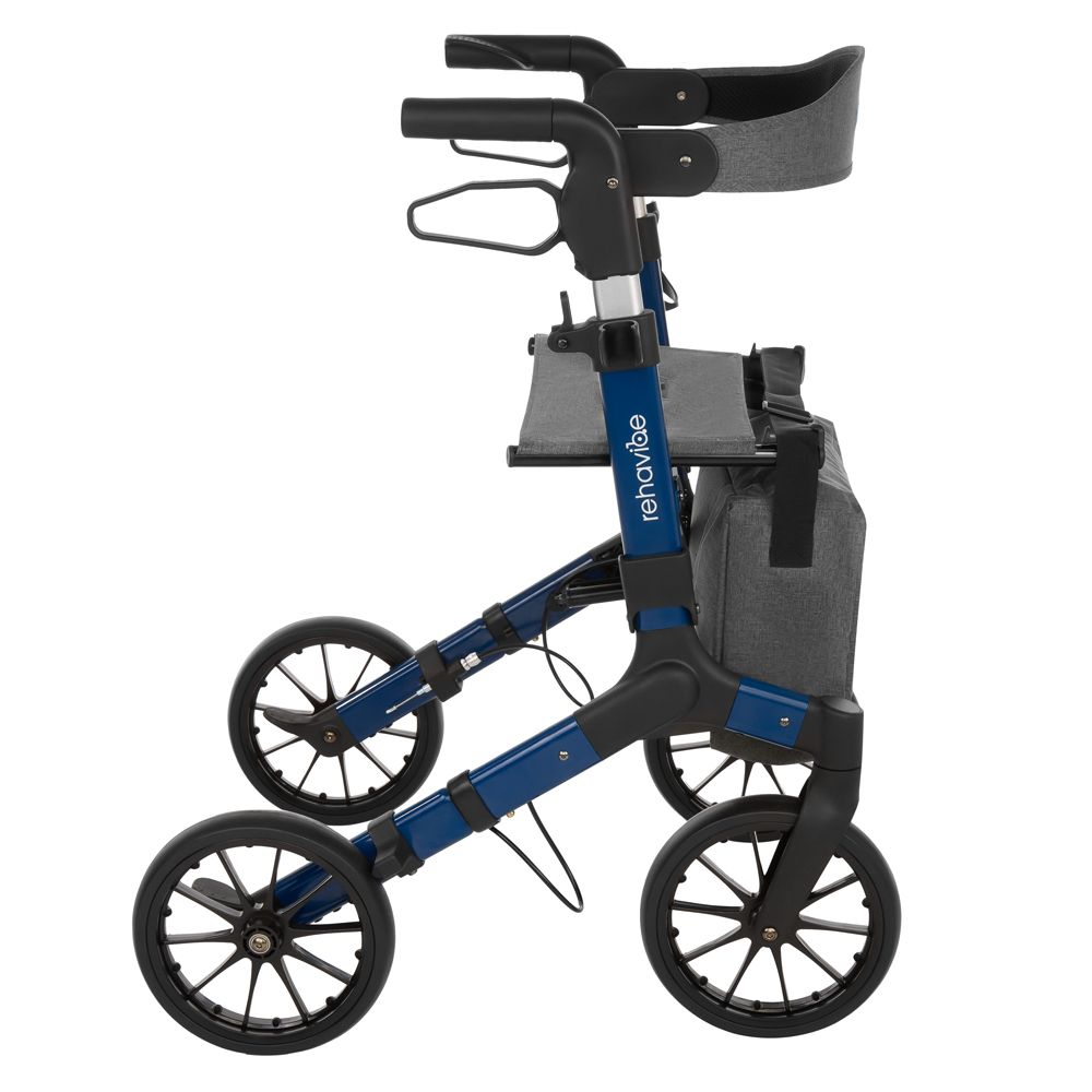 Leichter Aluminium-Rollator mit Softreifen & abnehmbarer Rückenlehne