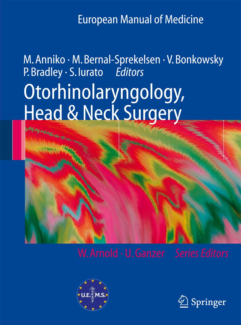 Buchcover: Otorhinolaryngology, Head & Neck Surgery. Titel in weißer Schrift auf blauem Grund. Springer-Logo.