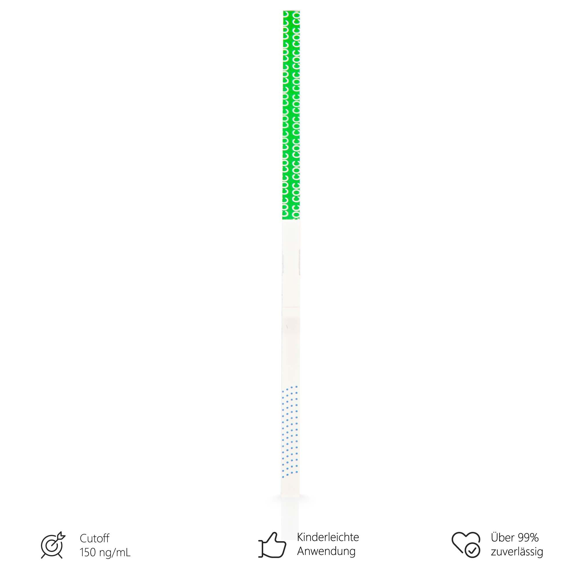 LuxmedIQ Drogenschnelltest für Kokain - Urin Drogentest Koks Crack - Cutoff 150 ng/mL