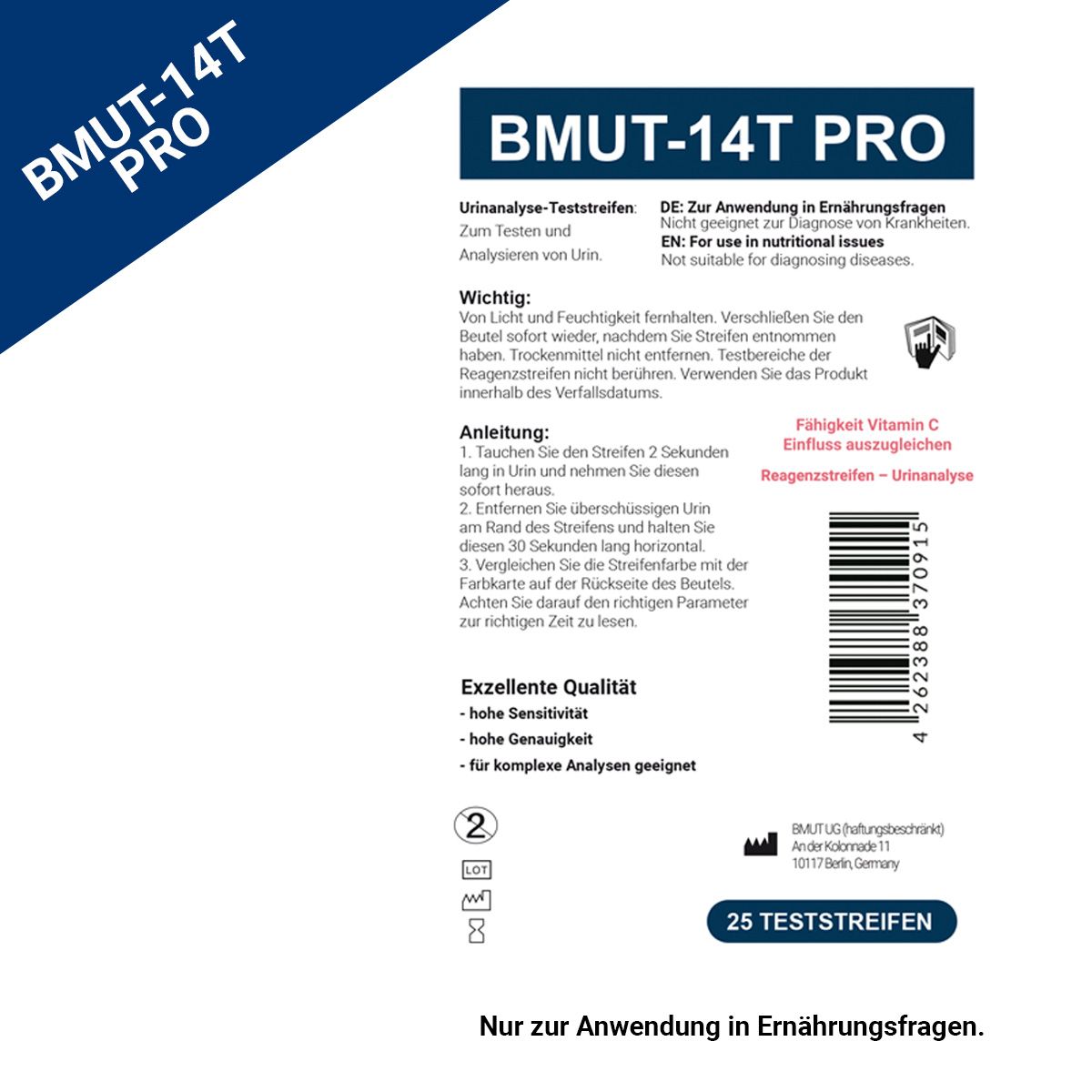 BMUT 14in1 Gesundheitstest für Urin