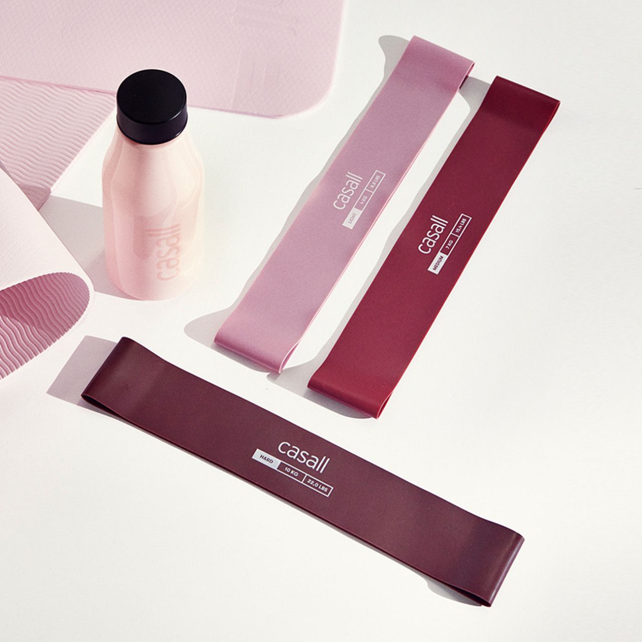 Fitnessbänder Set - Pink Mix  - casall