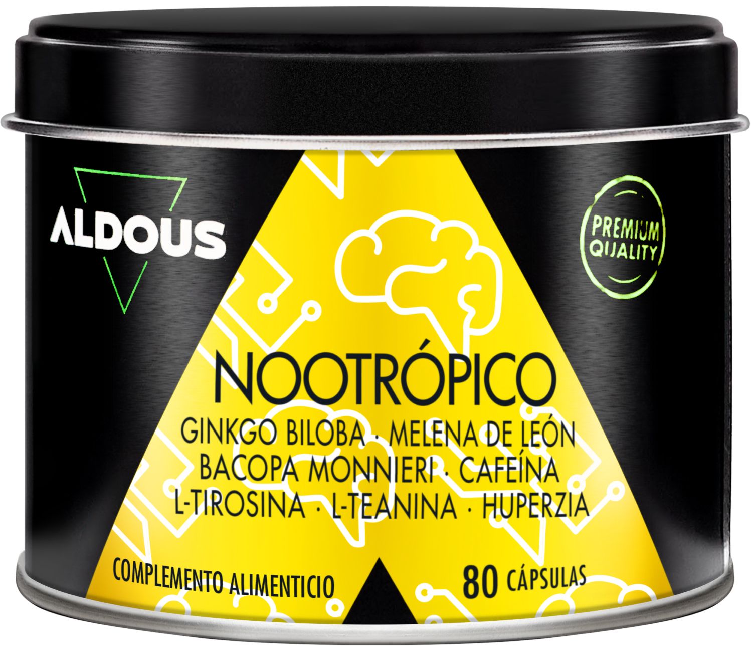 Aldous – Nootropikum Konzentration, Gedächtnis, Energie 80 St Kapseln