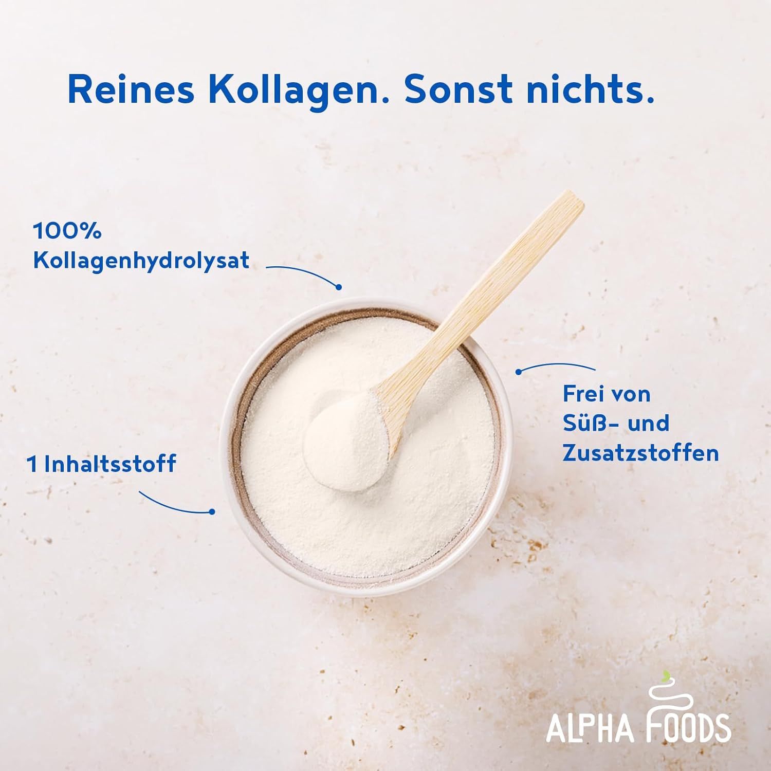 Alpha Foods Reines Collagen Pulver Angebot