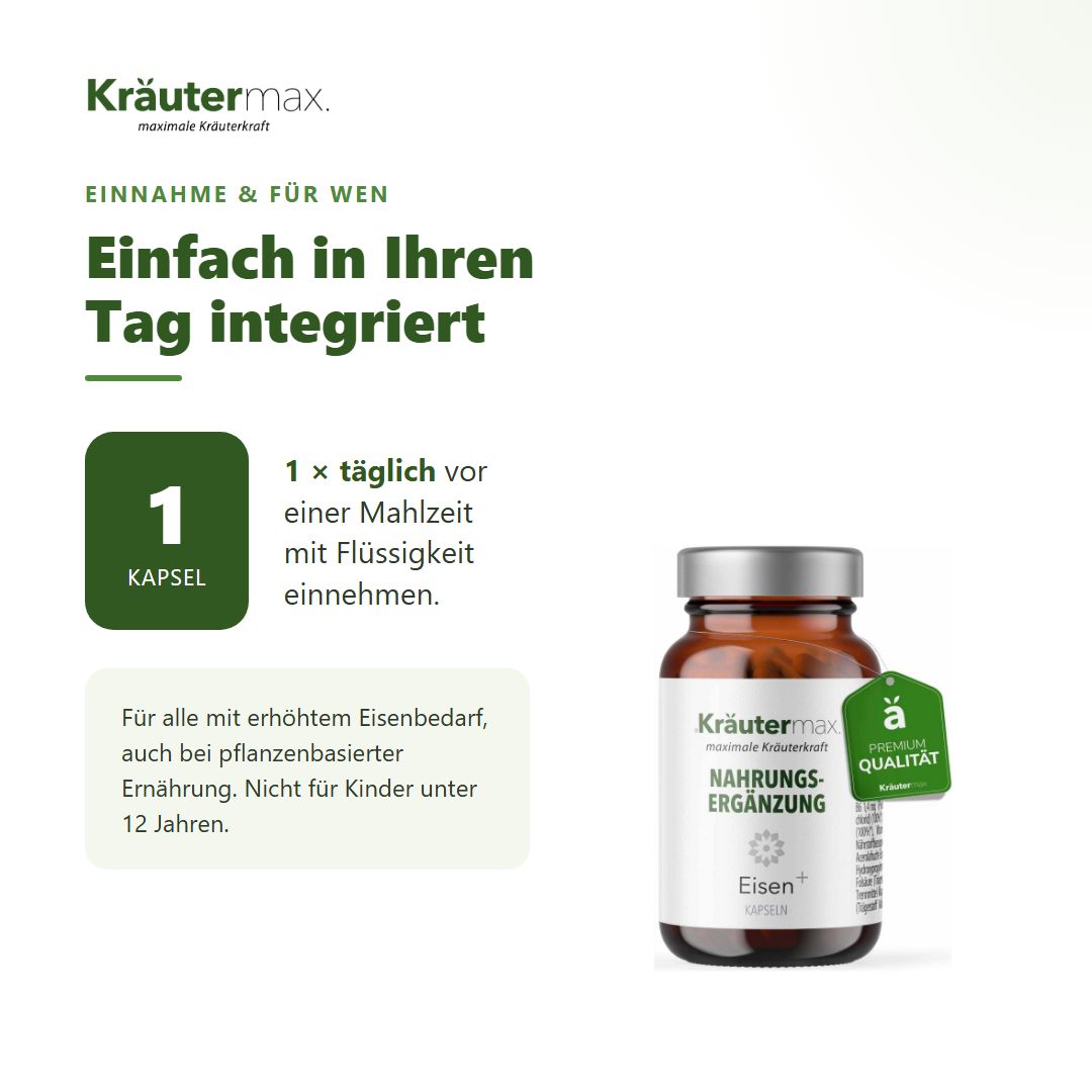 Informationen zu Kräutermax: Nach Originalrezept, vegan, glutenfrei, ohne Farbstoffe.