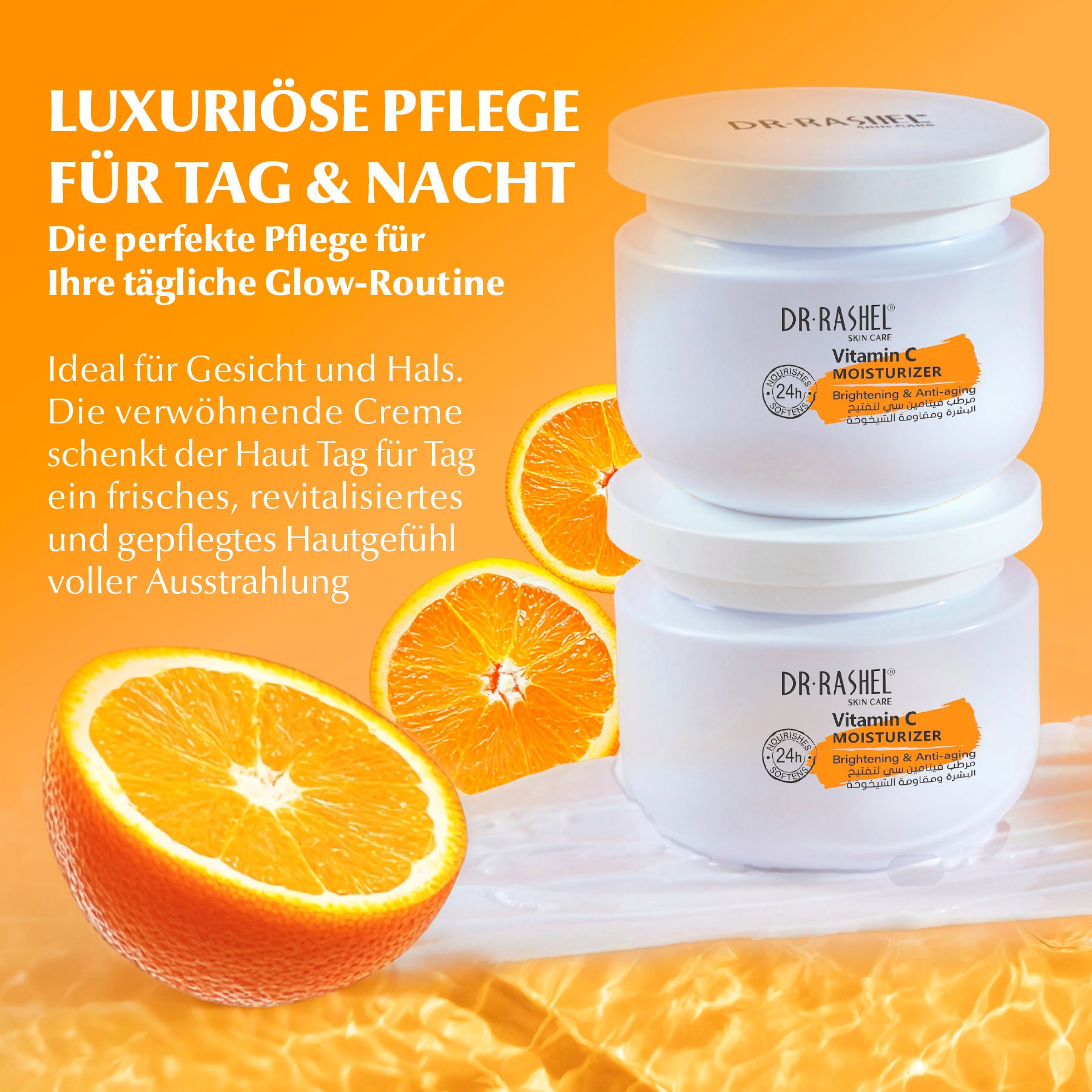 DR.RASHEL Tagescreme Vitamin C Aufhellende Feuchtigkeitscreme für Hautpflege