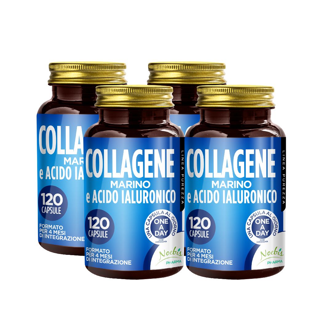 Noebis Pharma Collagene Marino + Acido Ialuronico – 120 capsule – 1 al giorno