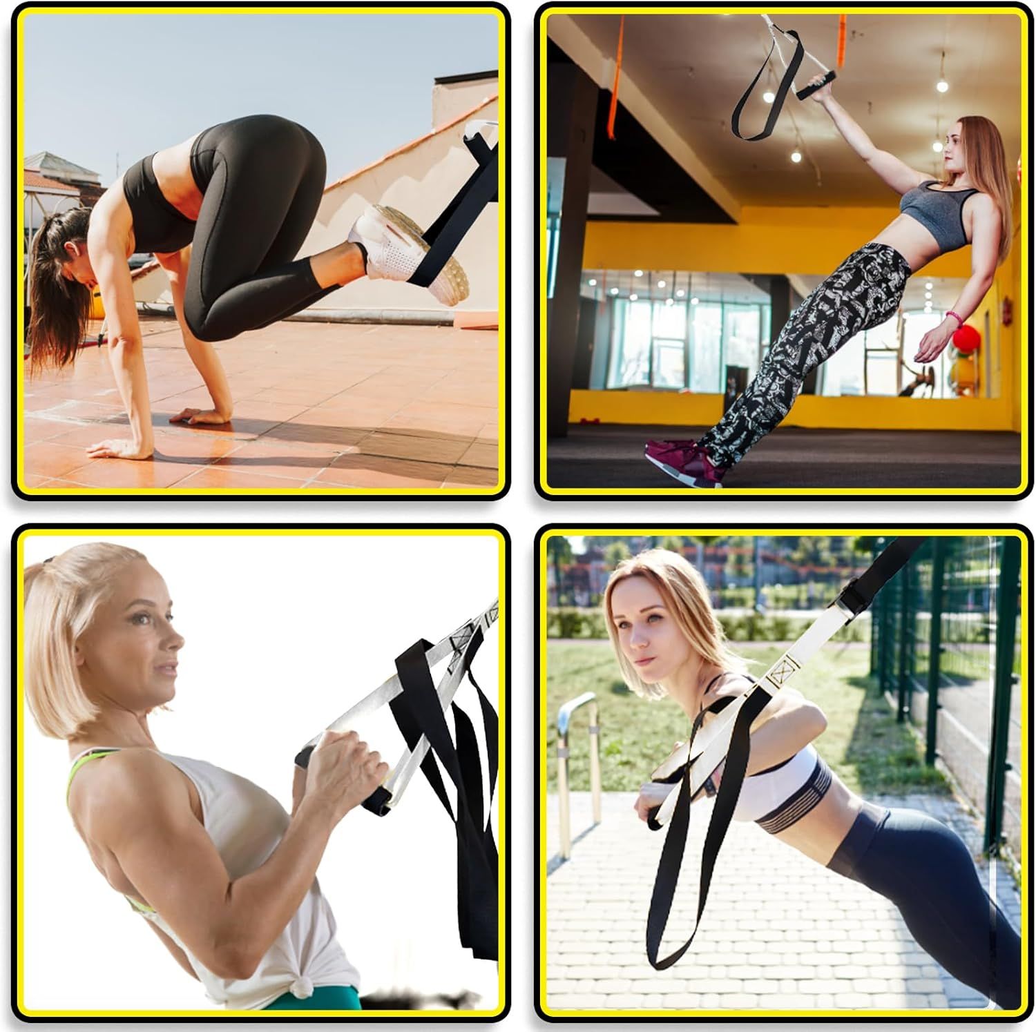 DH FitLife Schlingentrainer Set für Ganzkörpertraining mit Türanker und Karabinerhaken
