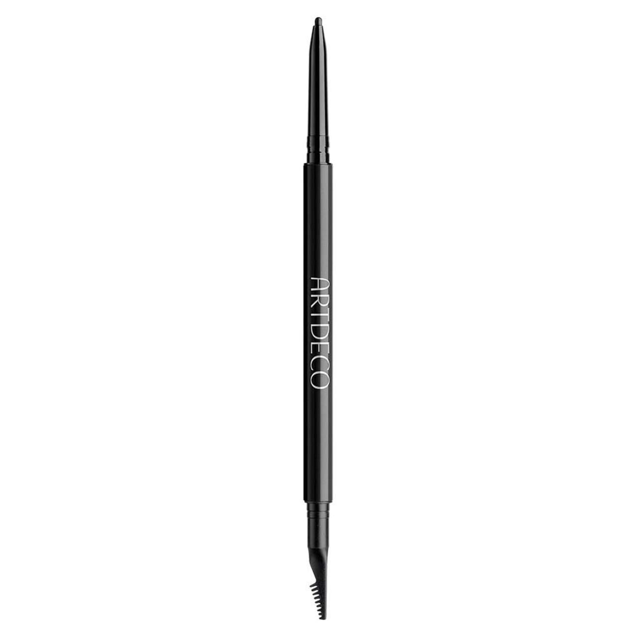 Schwarzer Augenbrauenstift mit Bürste. Der Stift hat den Markennamen ARTDECO.