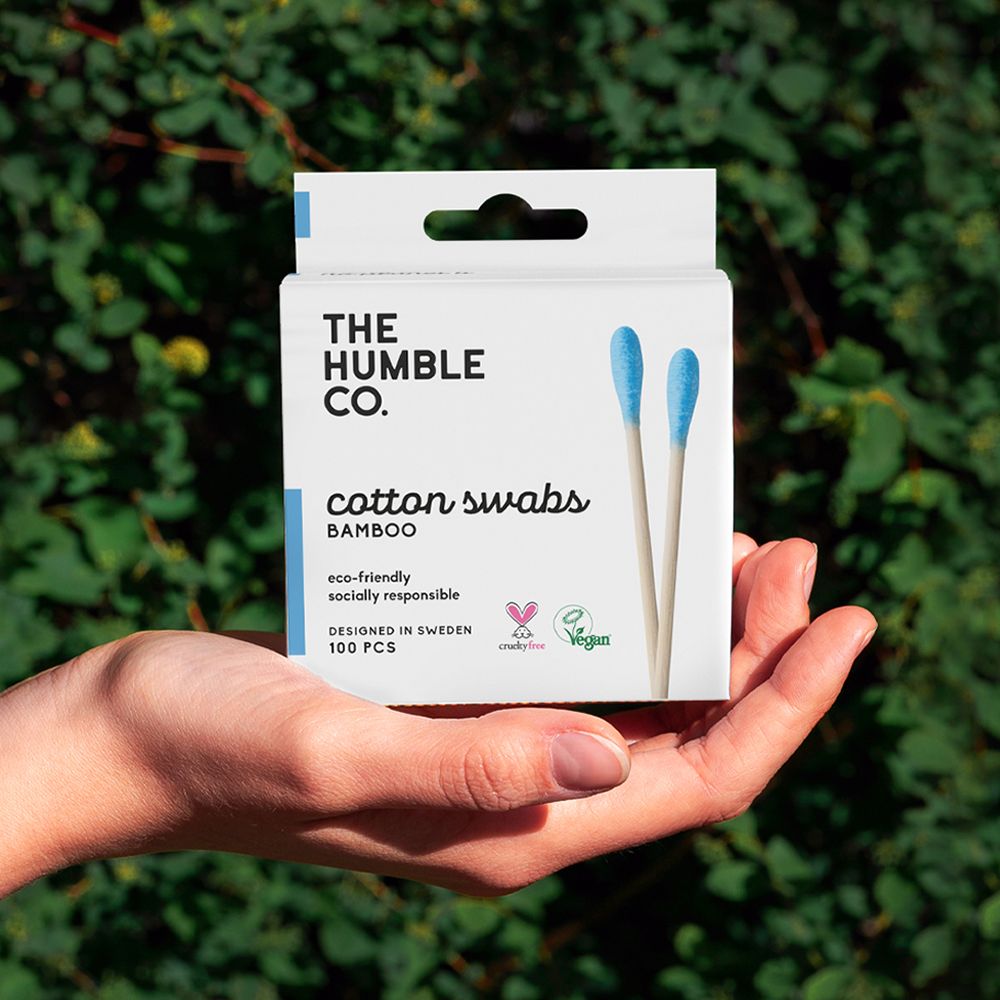 The Humble Co. Wattestäbchen aus Bambus, Blau
