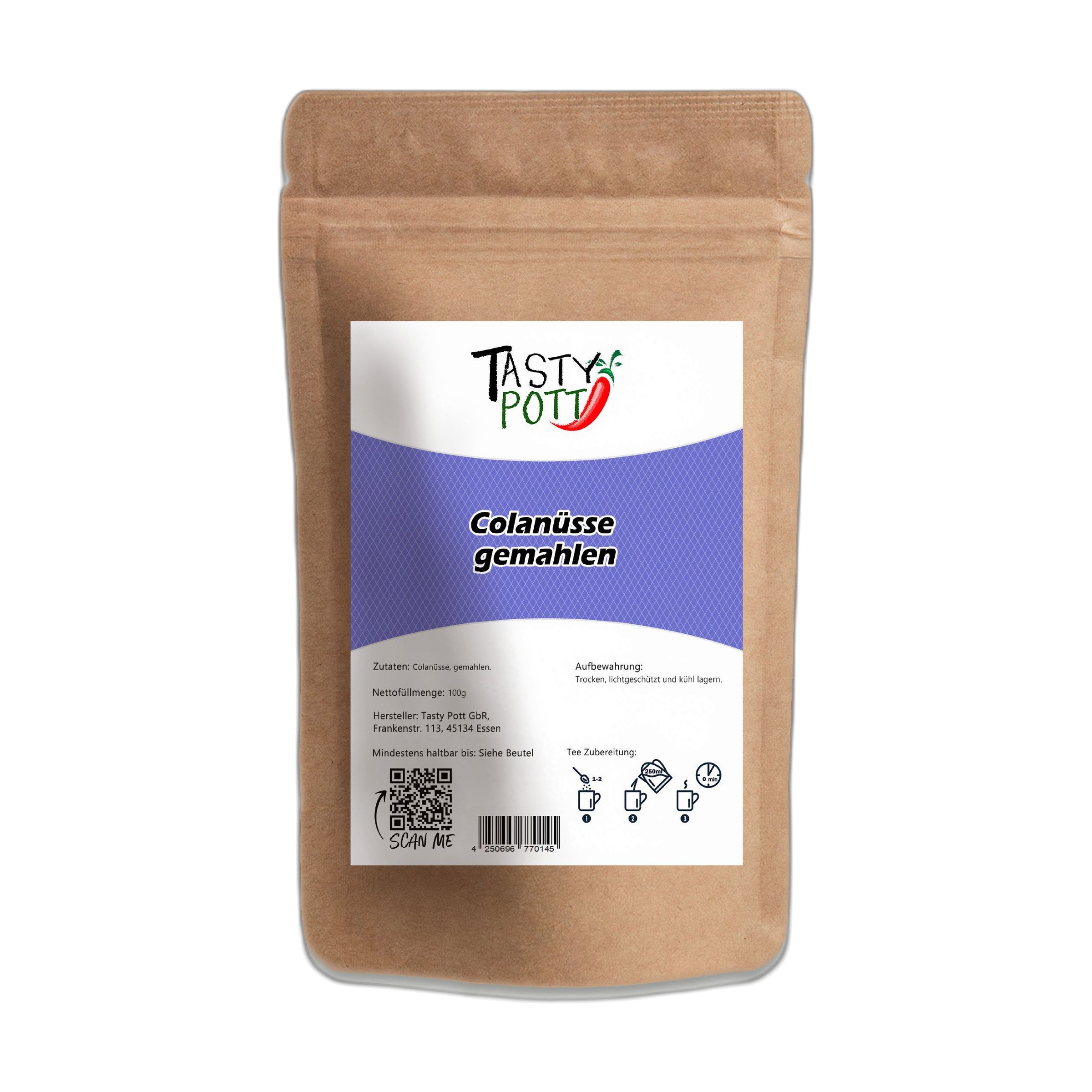 Tasty Pott Gemahlene Colanüsse 250 g
