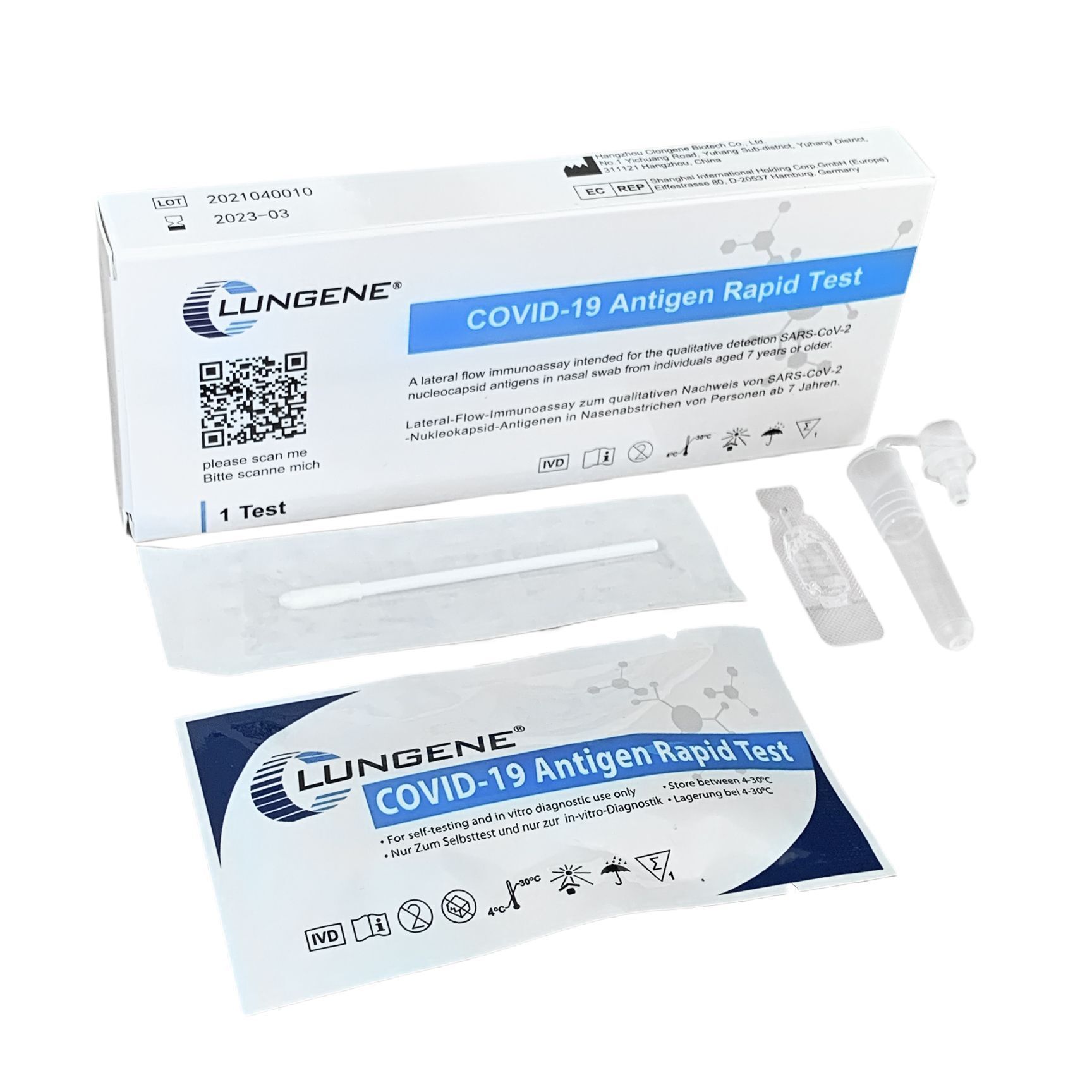 Clungene Covid-19 Corona Antigen Schnelltest Einzeltest | GRATIS ...