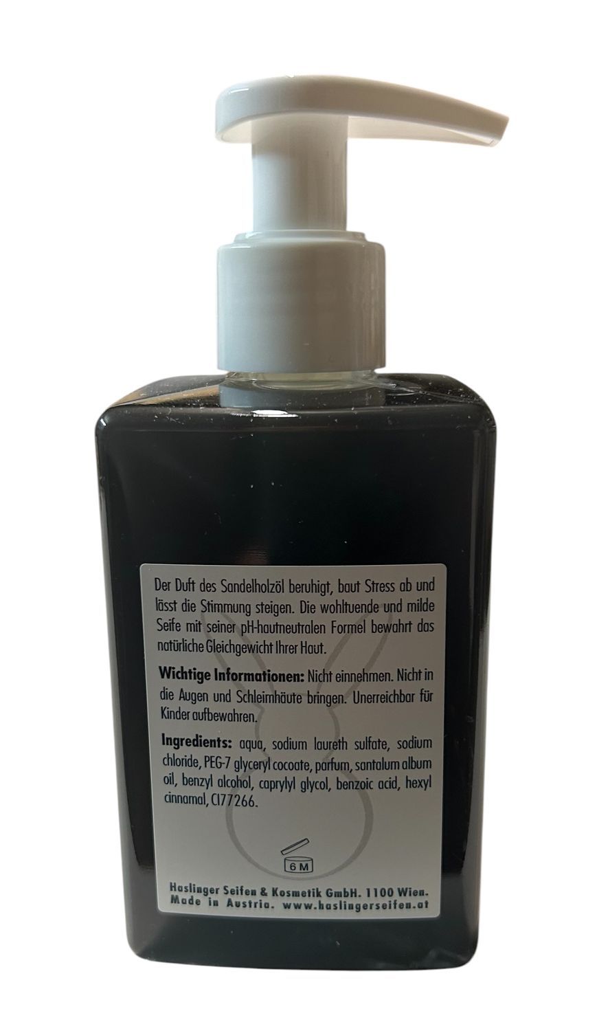 Haslinger Sandelholz Flüssigseife im Spender 250 ml