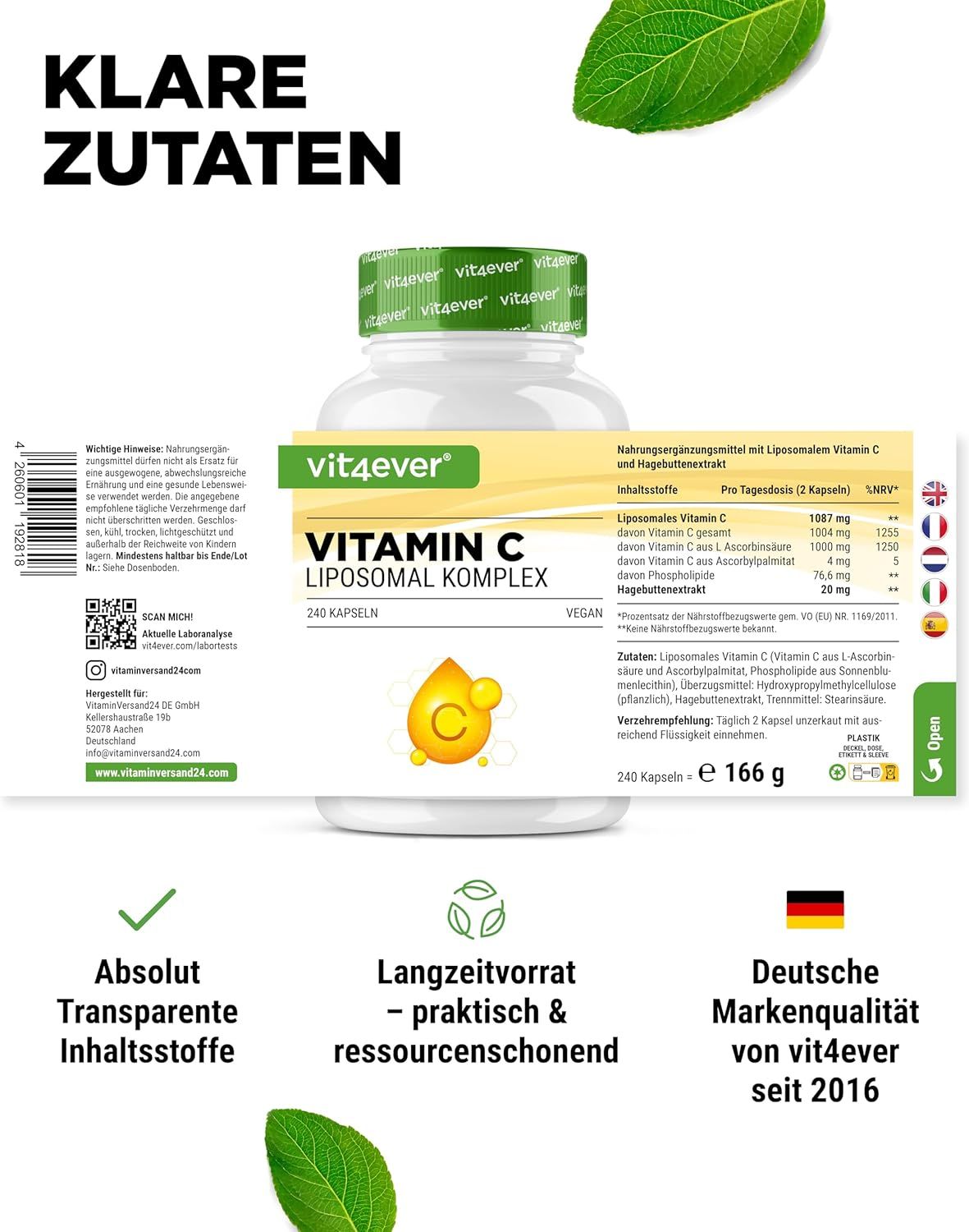 vit4ever Liposomales Vitamin C