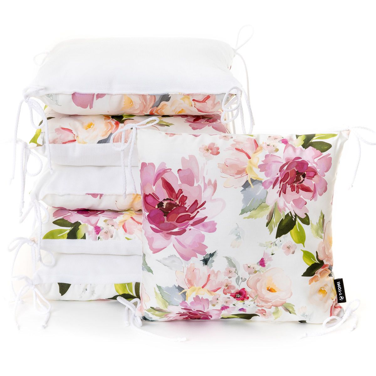 T-Tomi Kissen-Bettumrandung Watercolor flowers 6 St Kissen