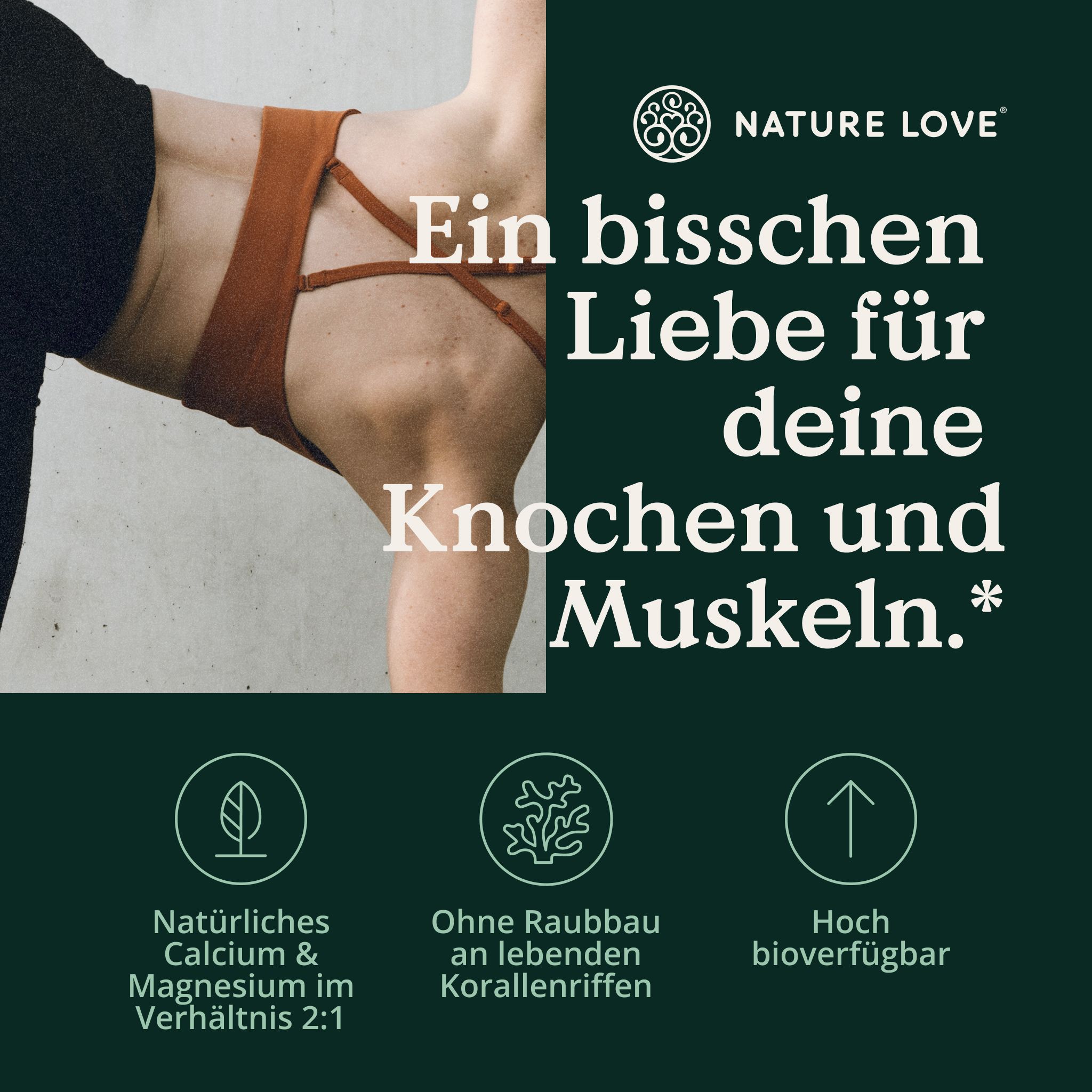 NATURE LOVE® Sango Meereskoralle – 250g Pulver – Calcium(20%) & Magnesium(10%)