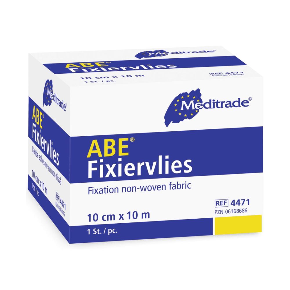 Meditrade ABE Fixiervlies: Fixation non-woven fabric, 10 cm x 10 m, 1 St./pc.