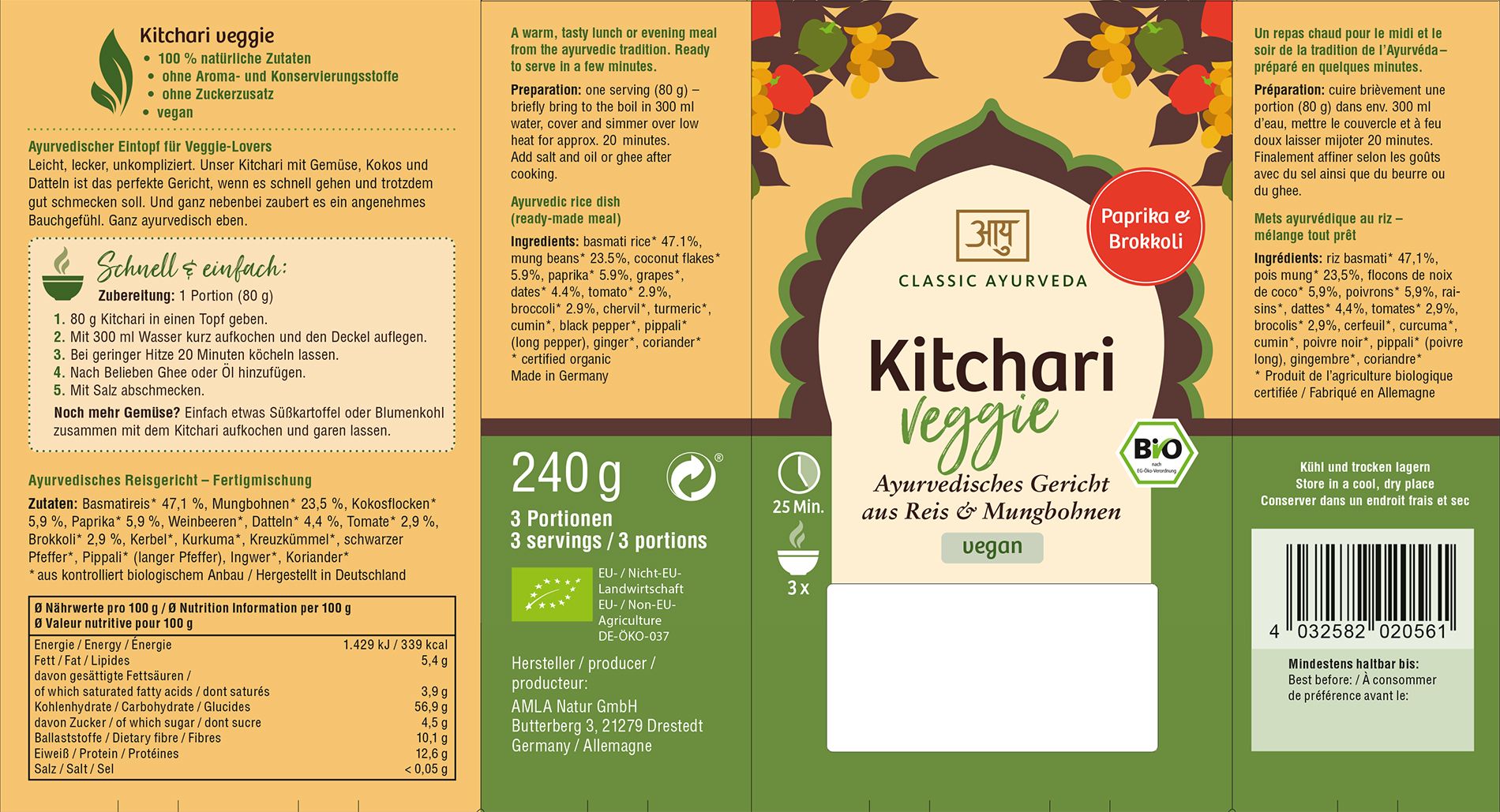 Classic Ayurveda - Kitchari veggie 240 g