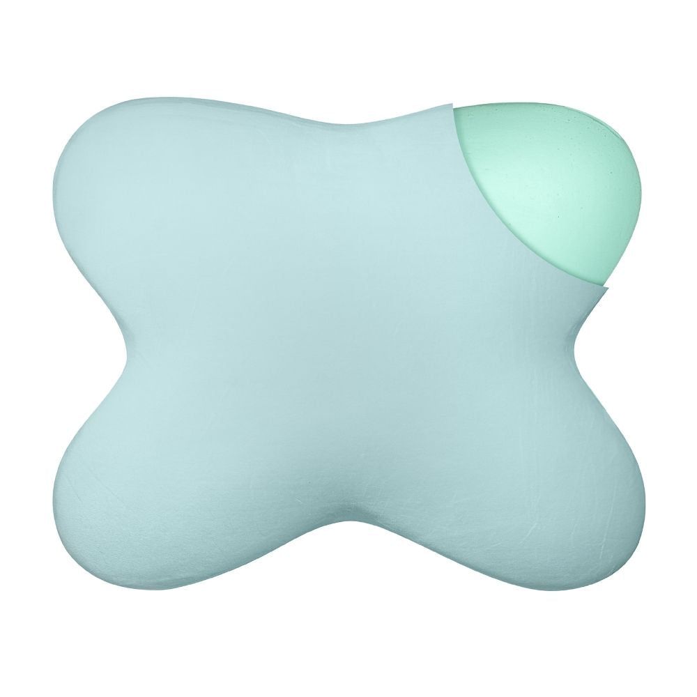 Schmetterlingskissen, hellblau. Kühlendes Gel-Element. Schmetterlingsform.
