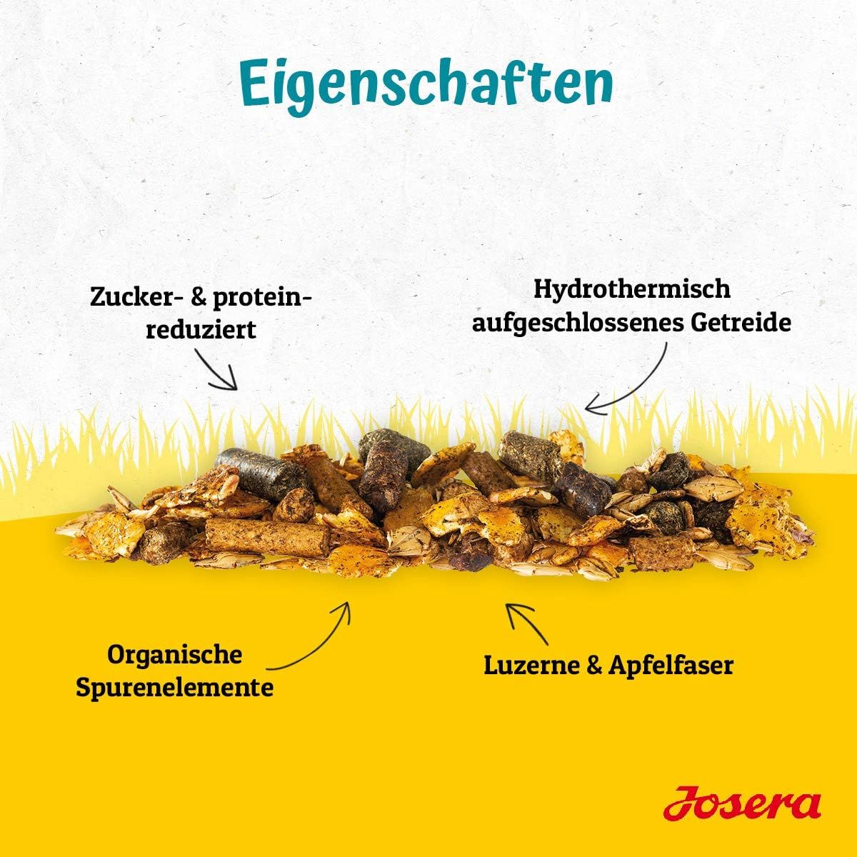 Josera Leichter Mix Müsli mit Getreide, Luzerne und Apfelfasern.