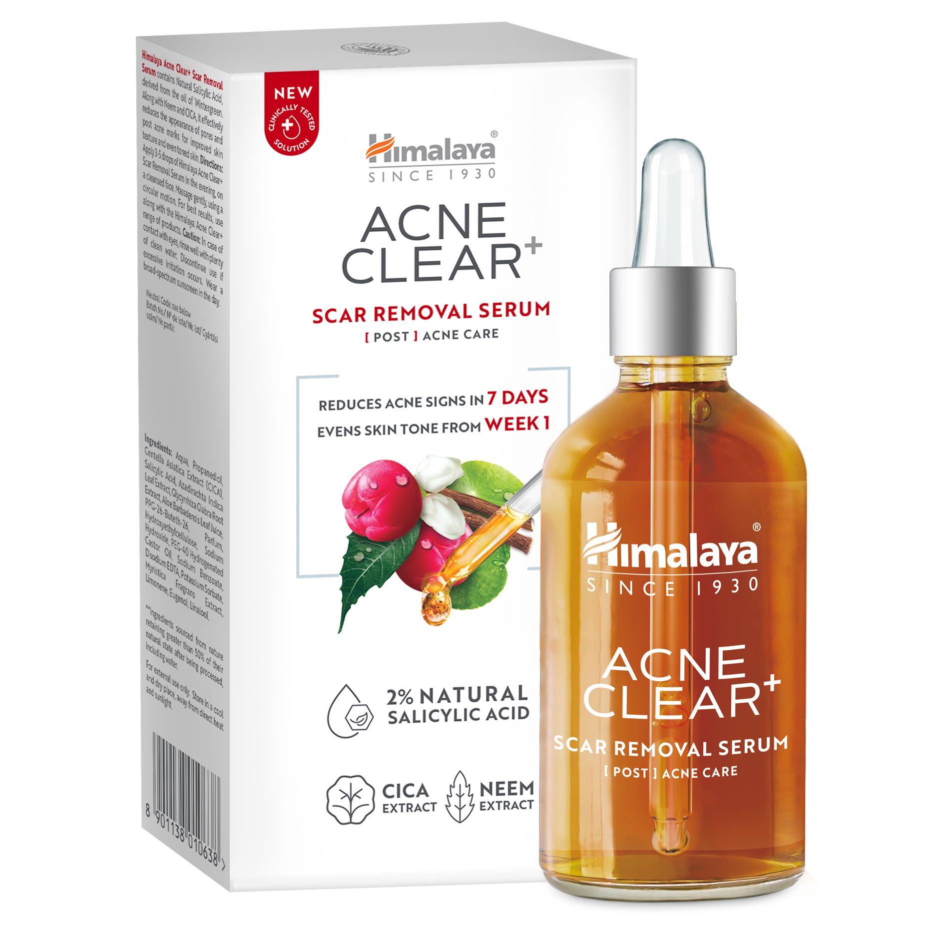 Himalaya Acne Clear+ Serum zur Narbenentfernung 30 ml