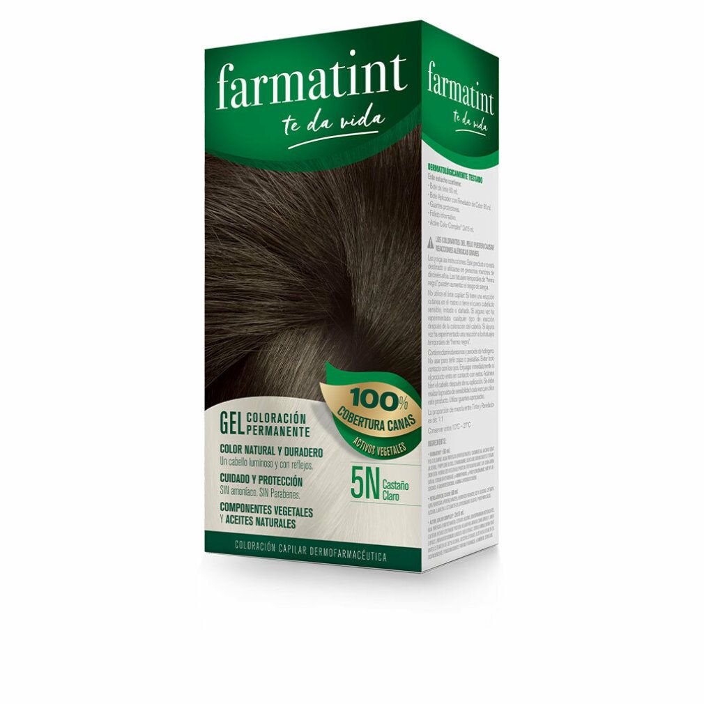 Farmatint Unisex Colore Permanente In Gel 5N Marrone Chiaro 0,15 L Gel