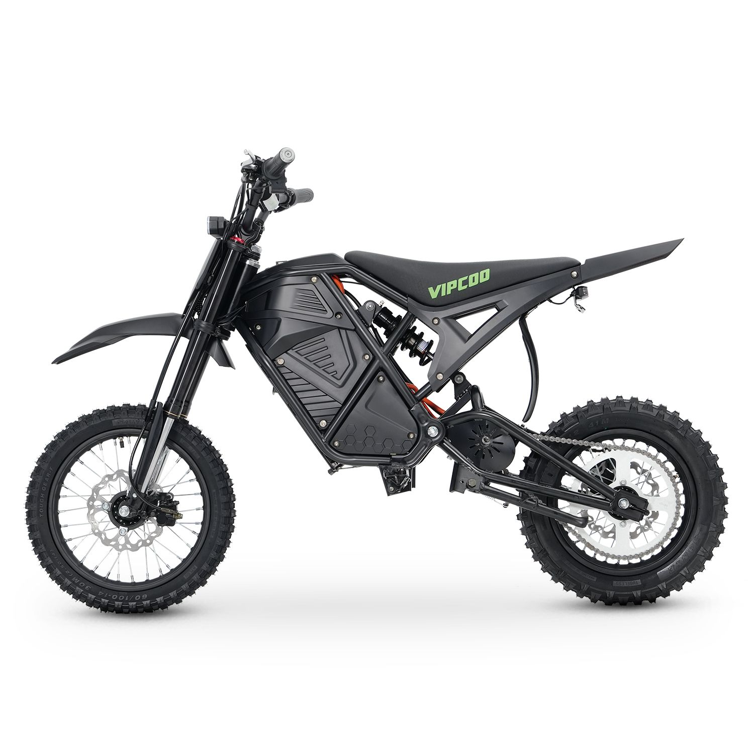 VIPCOO H3 Elektrisches Dirtbike, 48 V 23 Ah, 14"/12" Offroad-Luftreifen
