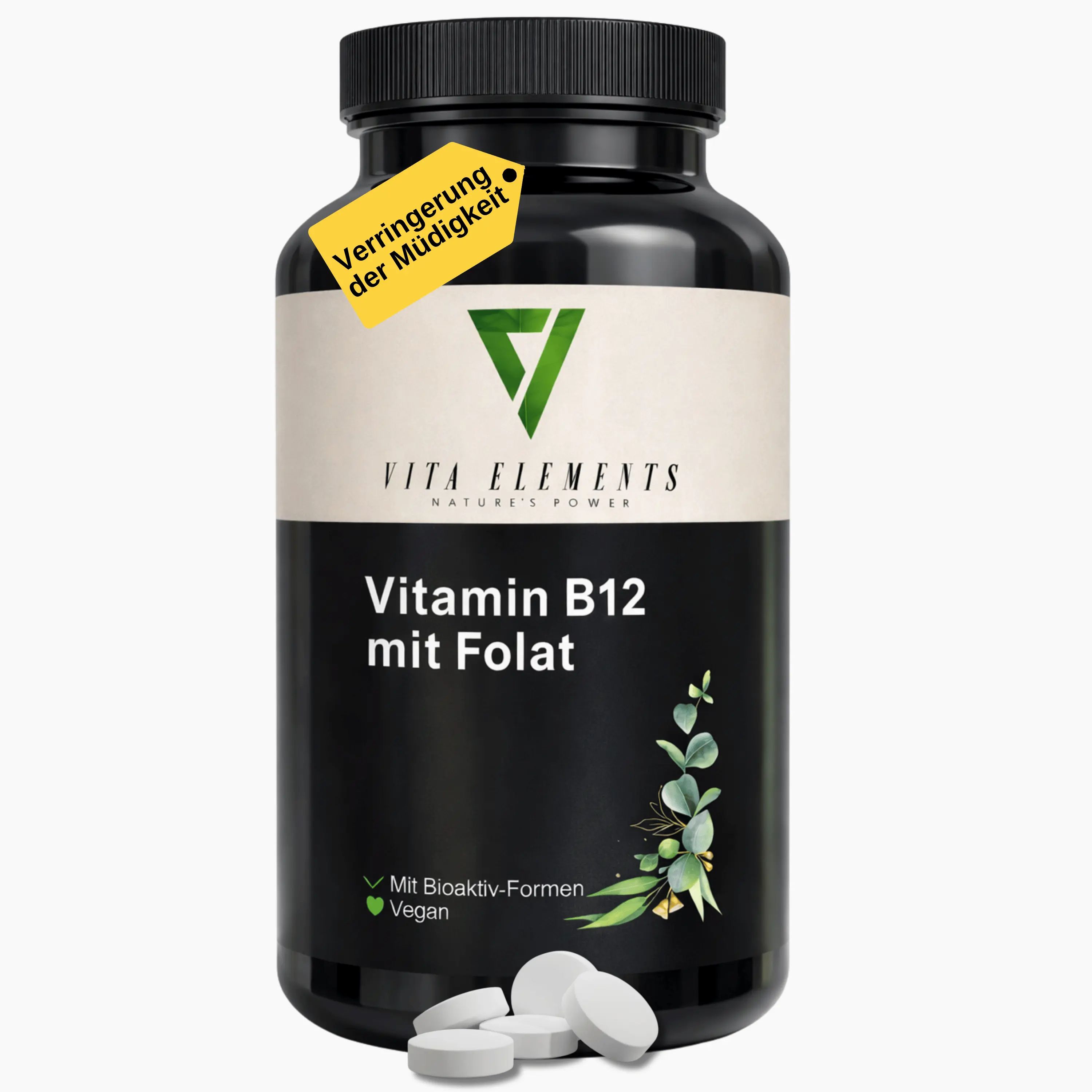 Vita Elements Vitamin B12 mit Folat Tabletten 45 g