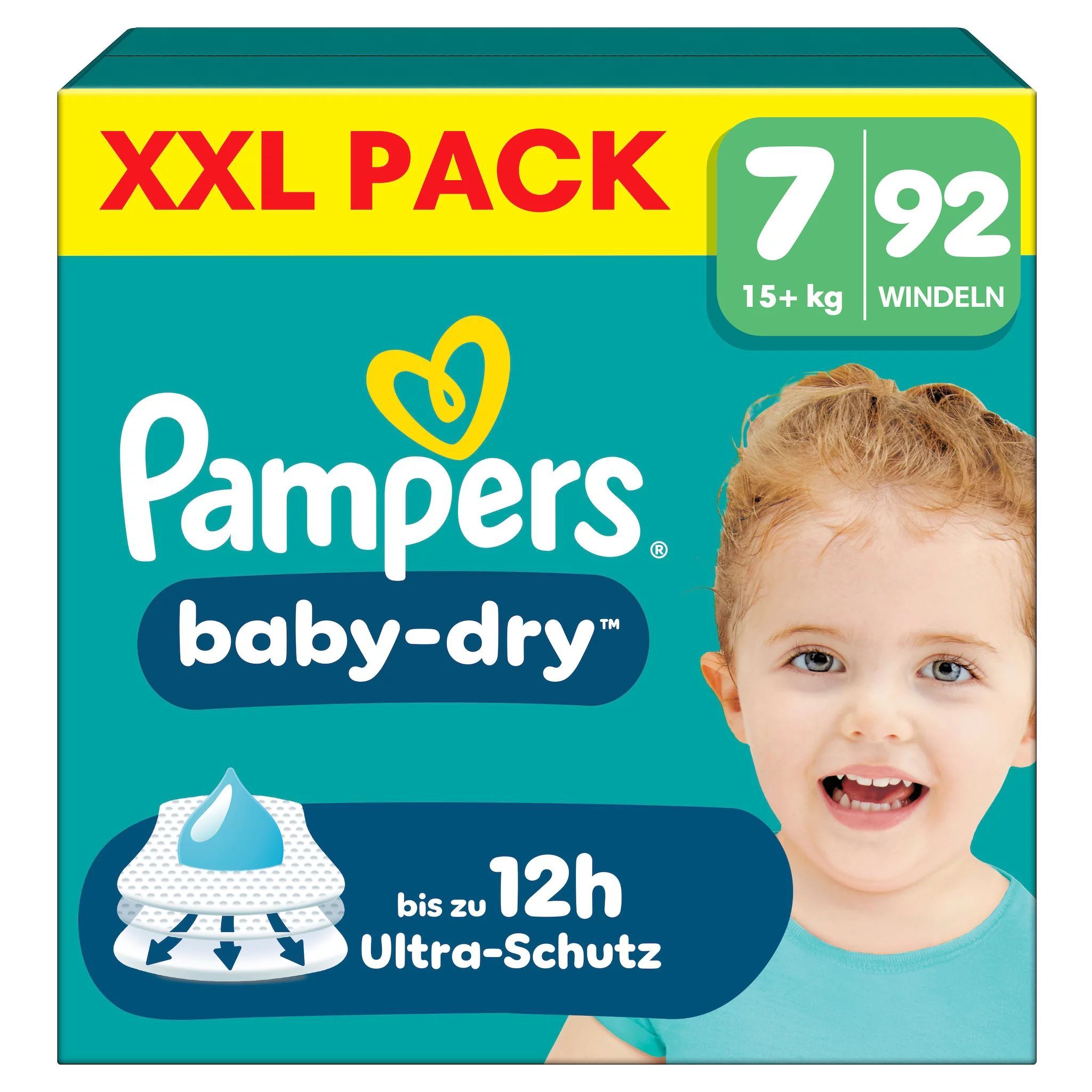 Pampers Baby Dry Gr.7 Extra Large 15+kg Windeln XXL Pack 92 St