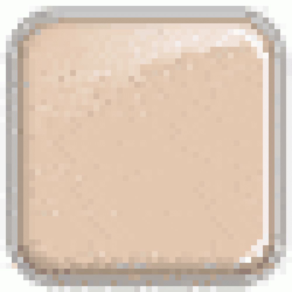 Quadratischer, beiger Concealer-Tiegel mit silbernem Rand.