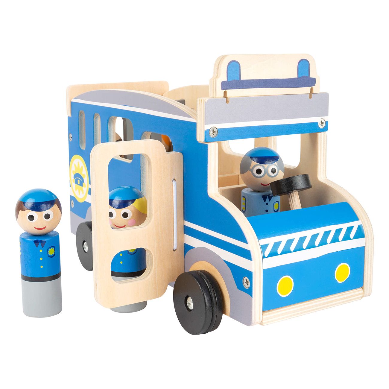 Smallfoot Design Spielauto Polizeibus XL 11459 Kinder-Elektroauto