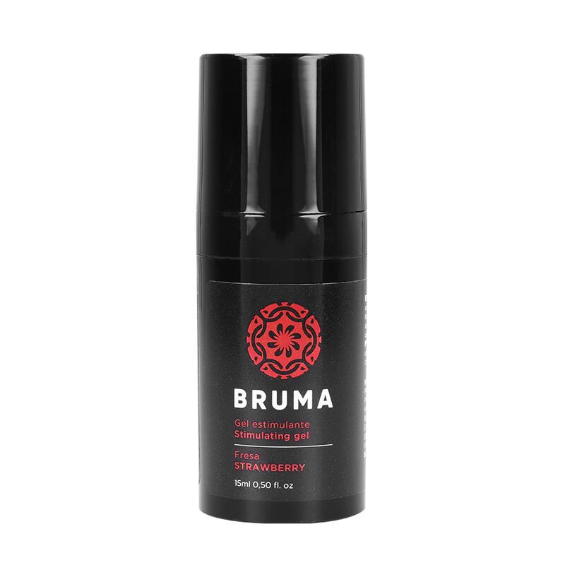 Schwarzer Spender mit BRUMA Logo, enth



alt Erdbeer-Stimulationsgel, 15ml.