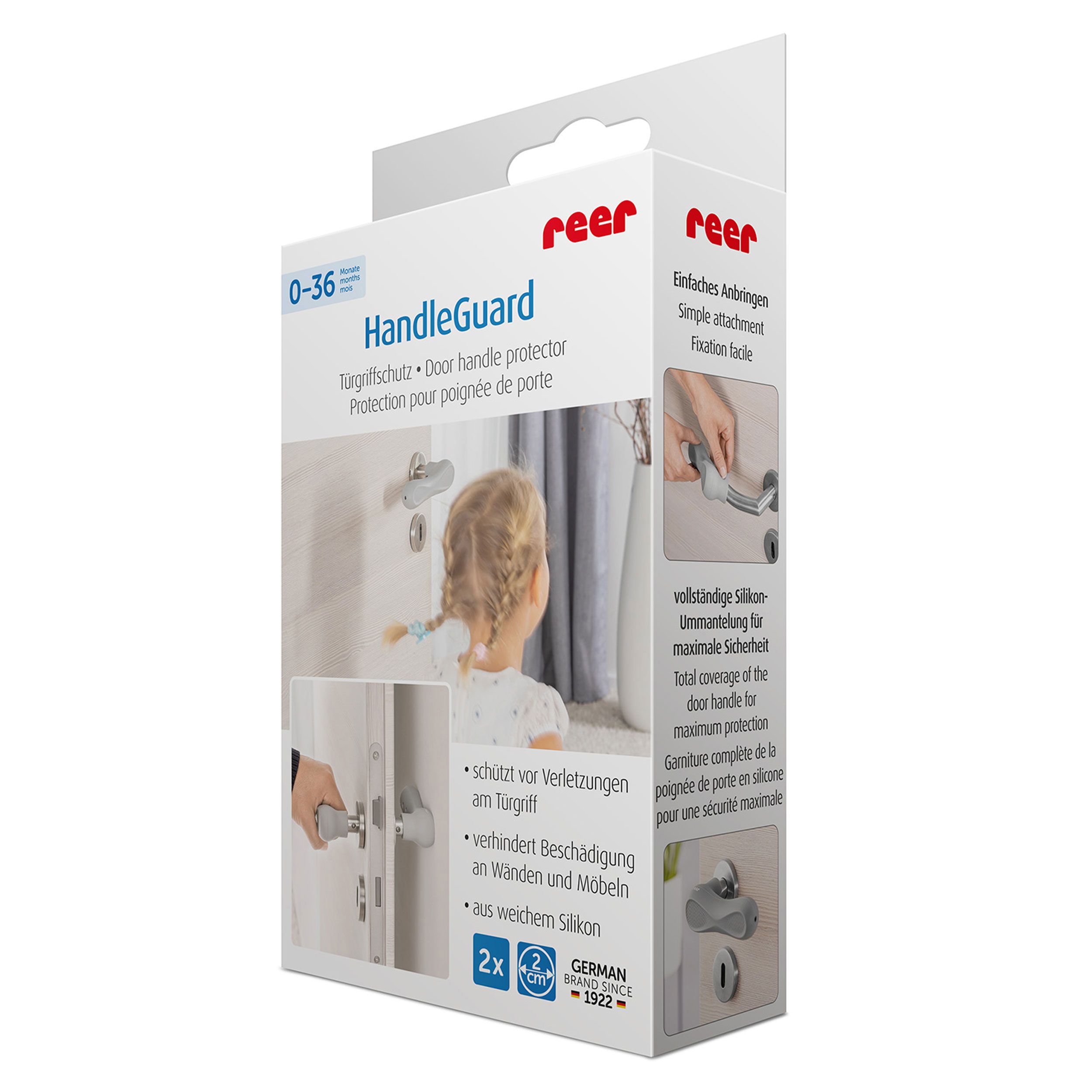 reer HandleGuard Türgriffschutz, 2er Set, Grau