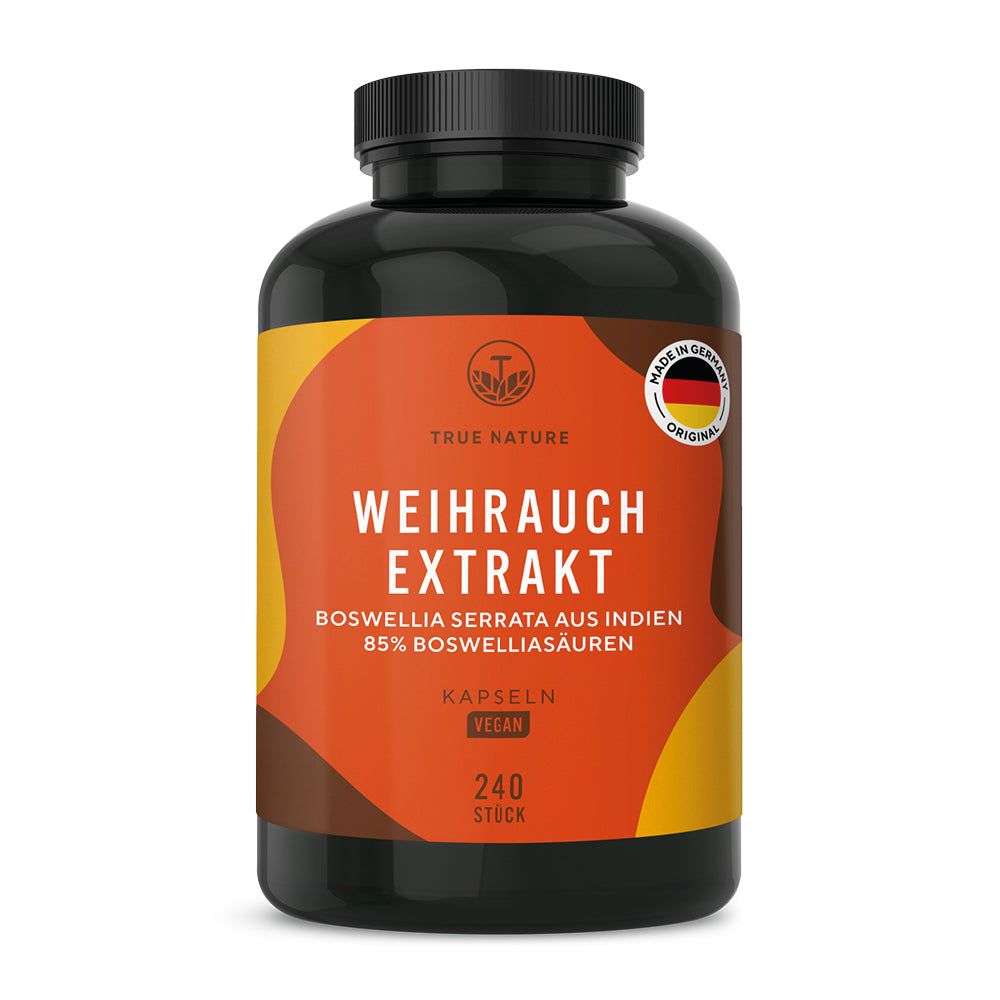 True Nature® Weihrauch Kapseln (Boswellia Serrata Extrakt) - Extrakt Made in Germany 240 St