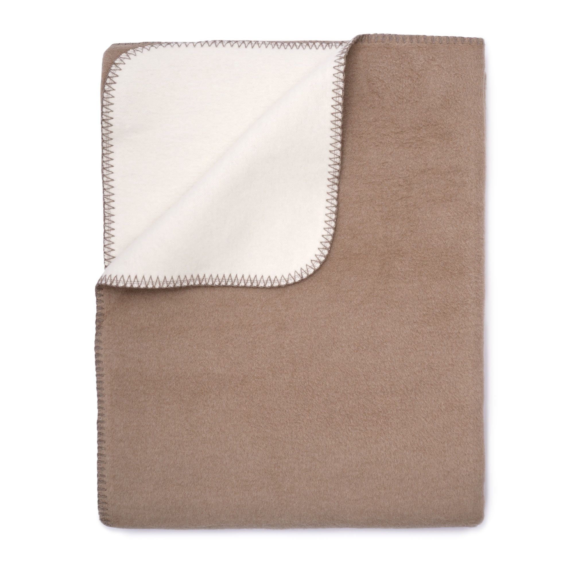 yogabox Yogadecke / Meditationsdecke zweifarbig - 200 x 150 x 1,0 cm - spago / natur