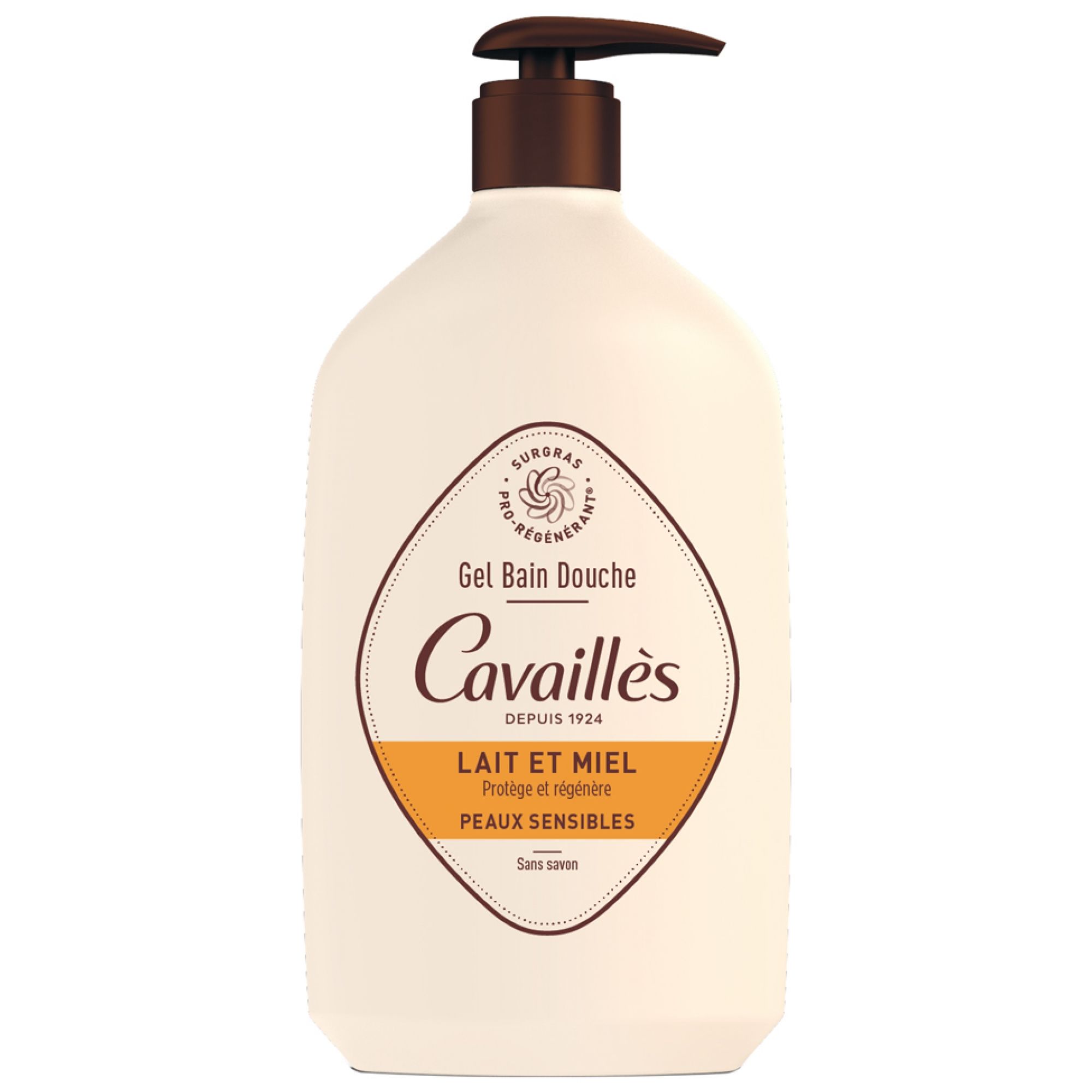 Rogé Cavaillès Duschgel für empfindliche Haut, Milch und Honig, 11,5x9x24 cm