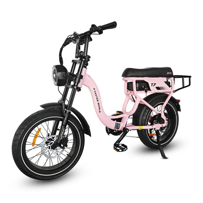 AVDL T7 Elektrisches Pendlerfahrrad mit Gepäckträger, 48V 18Ah Akku