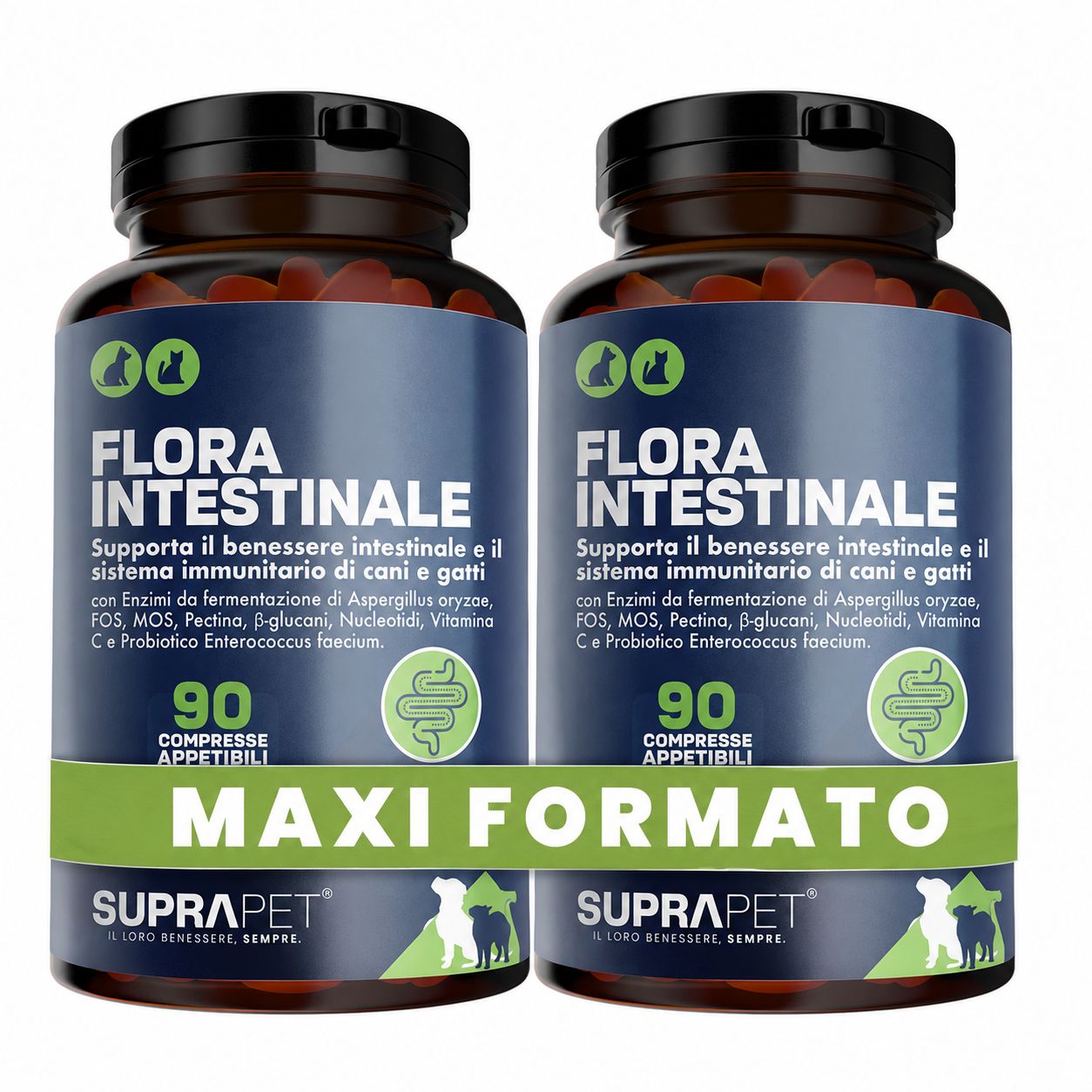 Suprapet Flora Intestinale Cani Compresse Integratore Per Equilibrio Microbiota e Probiotici