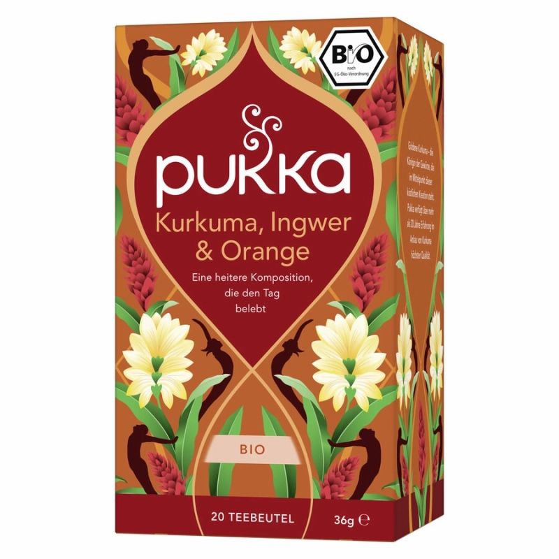 Pukka - Bio-Kräutertee Kurkuma, Ingwer & Orange 20 St