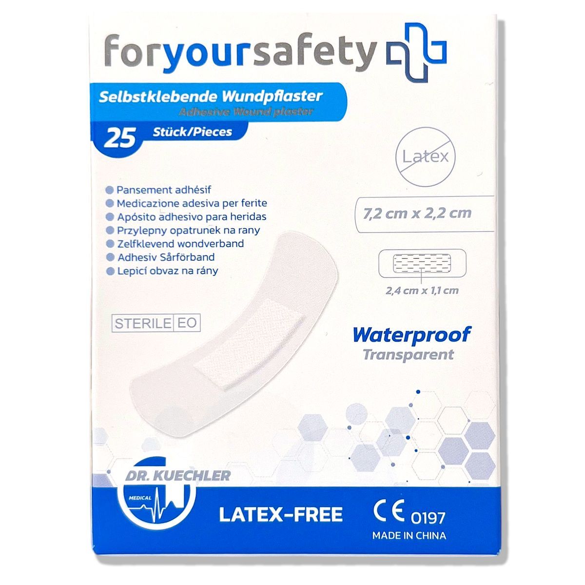 Wundpflaster: extra weich, hypoallergen, atmungsaktiv, saugfähig.