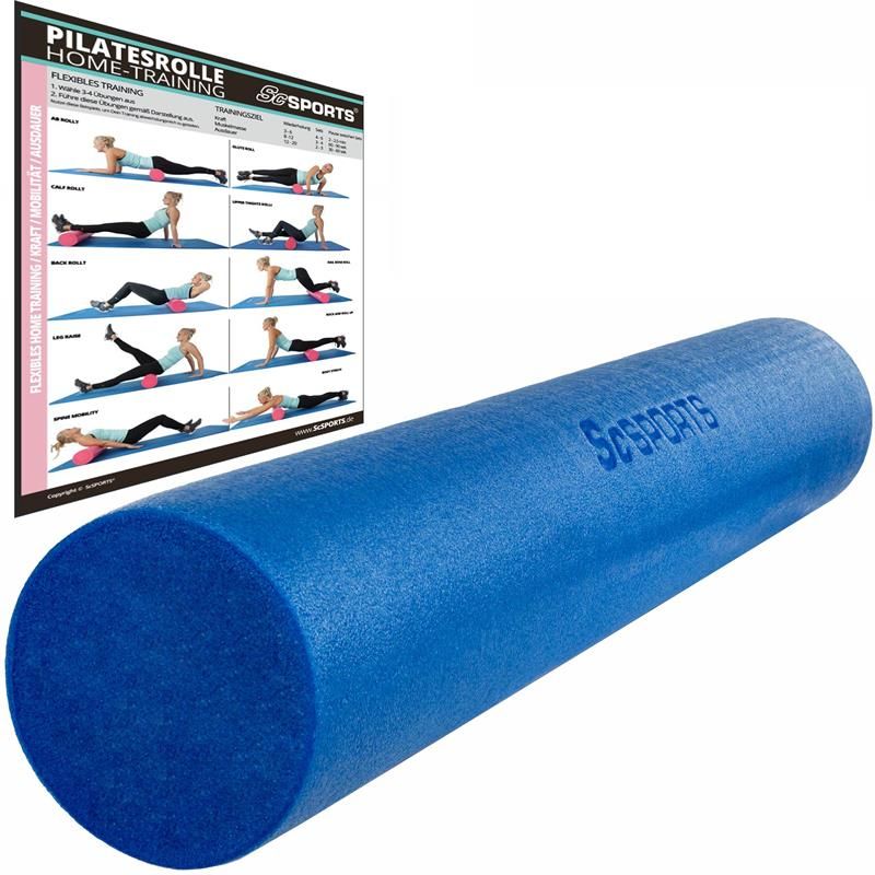 ScSPORTS® Pilatesrolle blau 15 x 90 cm