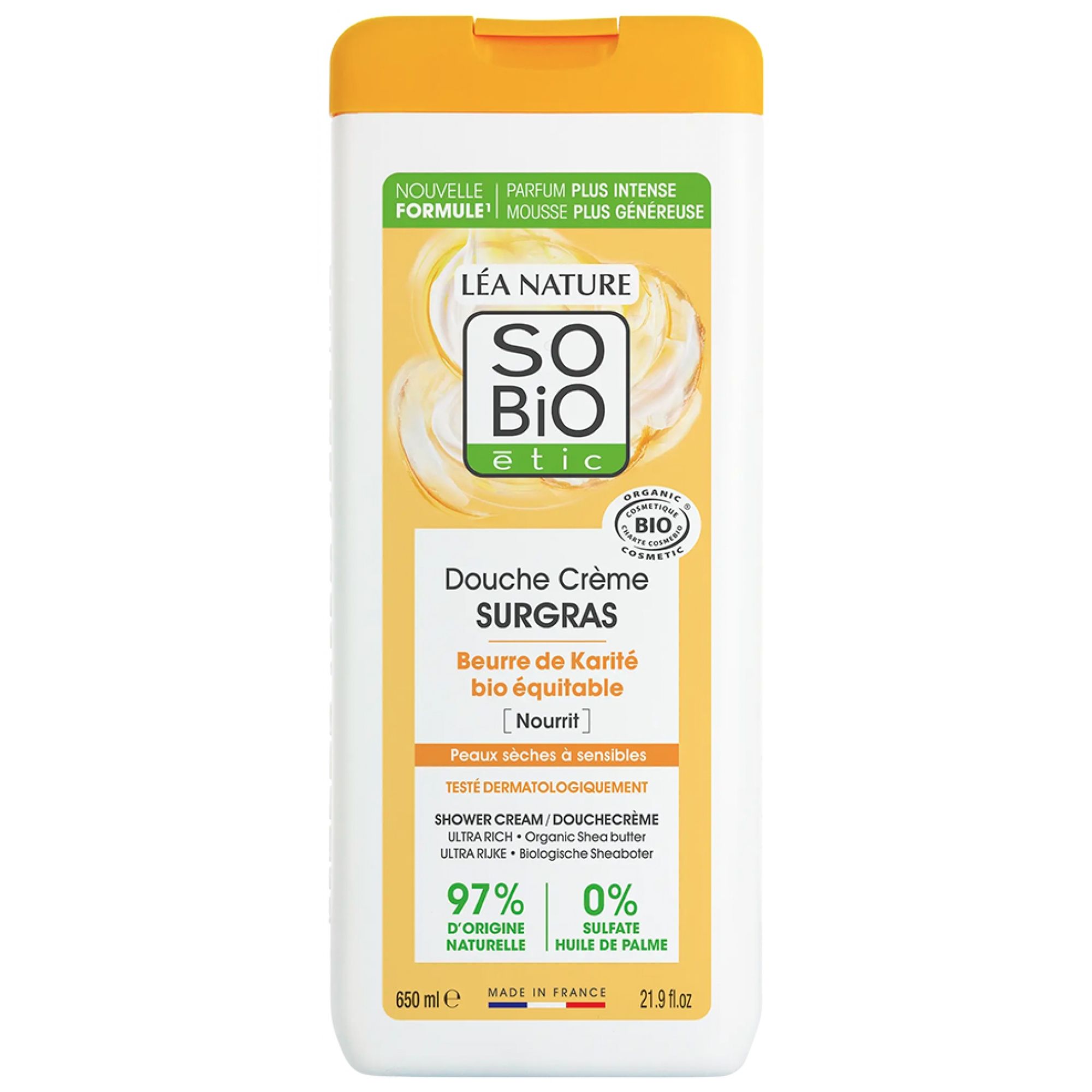 Léa Nature SO BIO étic Surgras Duschcreme mit Bio-Sheabutter 22x9x4 cm Gel