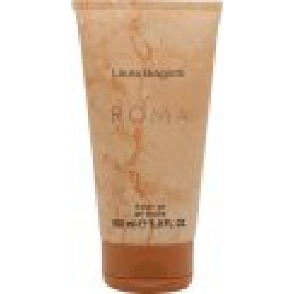 Laura Biagiotti Roma Duschgel-Tube, 150 ml, mit marmoriertem Muster.