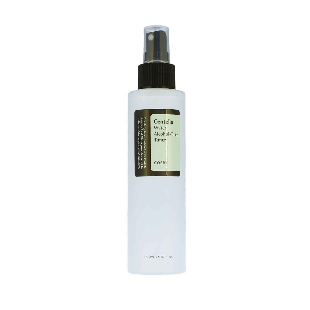 COSRX Centella Wasser alkoholfreies Gesichtswasser in transparenter Sprühflasche.