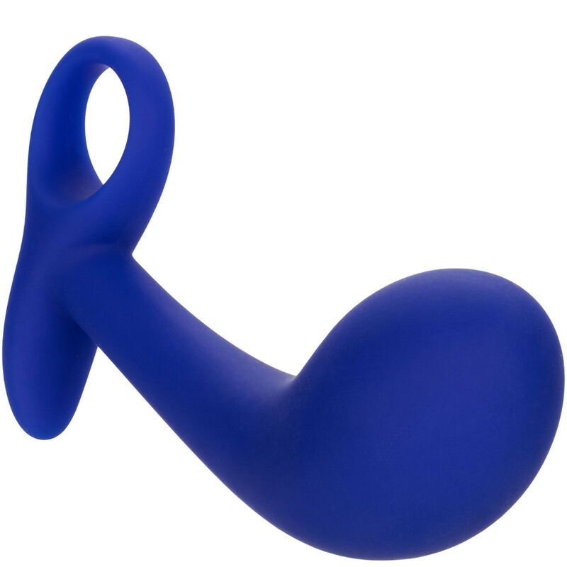 Blaue Anal-Trainingshilfe mit Ring. Aus Silikon.
