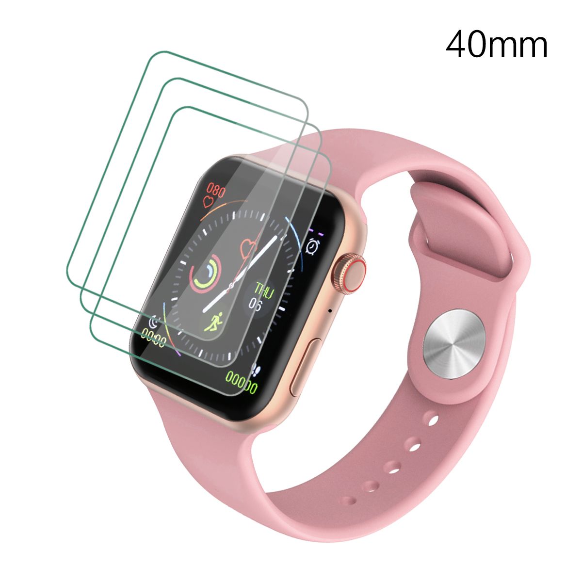 Platyne 3er-Set Schutzfolien für Apple Watch 40 mm